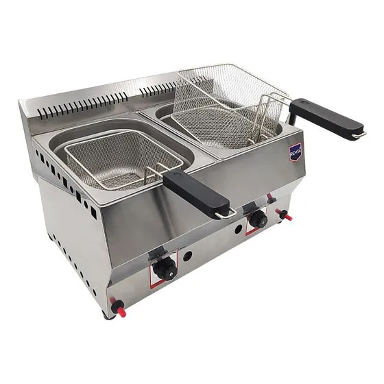 Freidora A Gas Mesa, Doble Tanque 41x54x35 5l Remta. Bredys