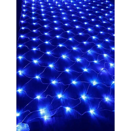 Serie Malla Red Navideña De Luces De Navidad 320led 2x1.8m Luces Azul