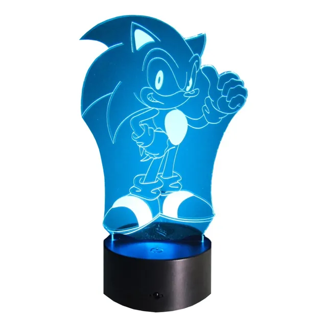 Lámpara Led 3d Sonic The Hedgehog
