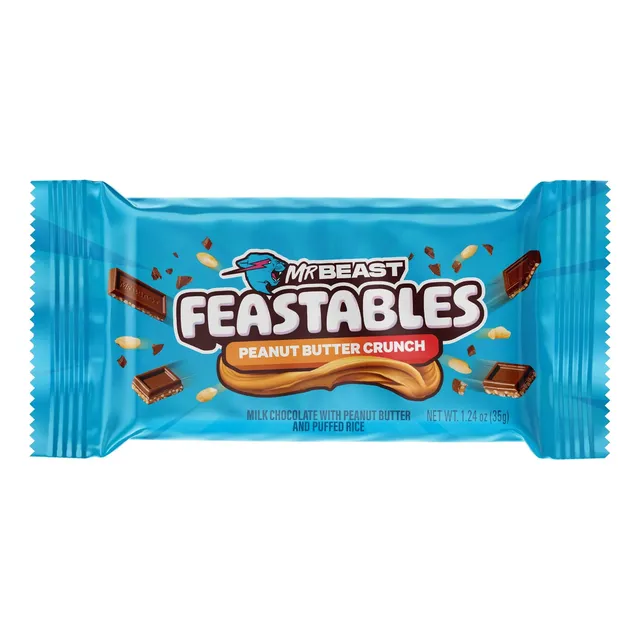 Mr Beast Chocolate Feastables Sabor Peanut Butter Crunch