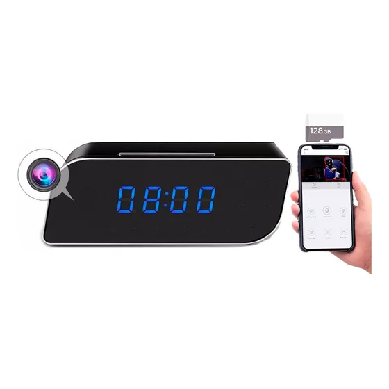 Camara Secreta Reloj 1080p Hogar Negocio + Micro Sd 128gb