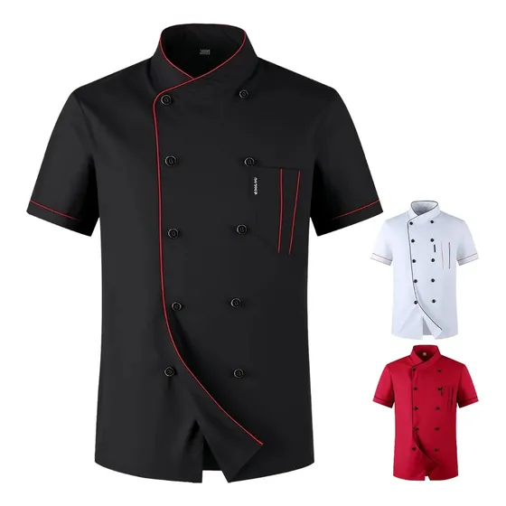 Filipina Chef Transpirable Suaveusable Manga Corta Uniforme