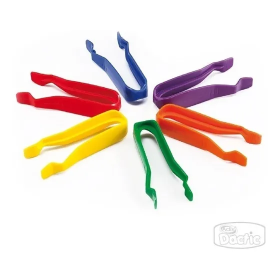 Set De 12 Pinzas Plásticas Para Desarrollo Motricidad Fina