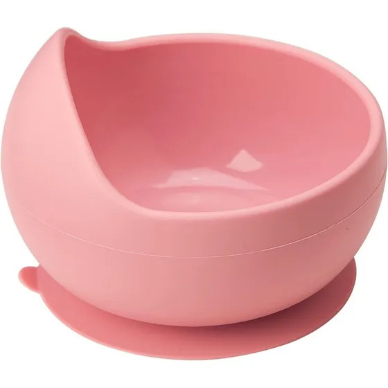 Buba Prato Bowl Silicone Com Ventosa Introdução Alimentar Infantil Rosa