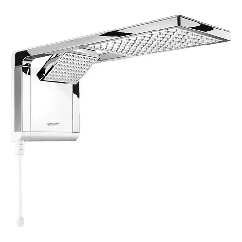 Ducha eléctrica de pared Lorenzetti Acqua Ultra Duo negra cromada 7.8kW 220V