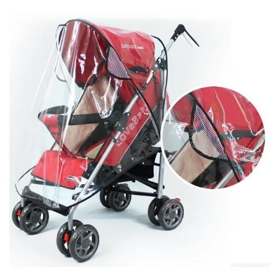Cubre Coche Bebe Transparente Protector Lluvia Viento Polvo
