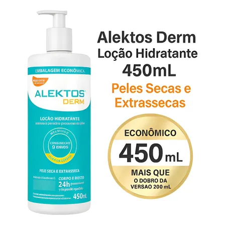Alektos 450ml Loção Hidratante Corpo E Rosto - Sem Fragância Sem Fragrância