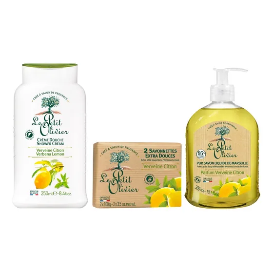 Kit Verbema Limón - Crema De Ducha, Jabón Liquido Y Sólido