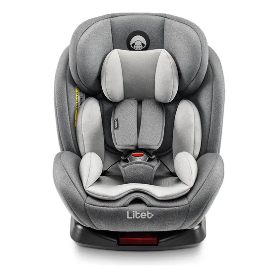 Cadeira Auto 0-36kg Isofix Rotação Litet Preto/cinza Bb455 Cor Preto-cinza Liso