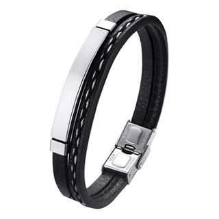 Brazalete Para Hombre Y Mujer, Envoltura Tejida, Plata Brazalete Para Hombre Y Mujer, Envoltura Tejida, Plata