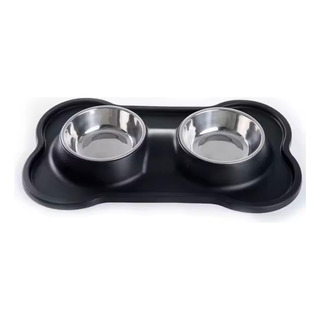 Tazones Comida Agua Gatos Soporte Negro Juego 2 Unidades Tazones Comida Agua Gatos Soporte Negro Juego 2 Unidades