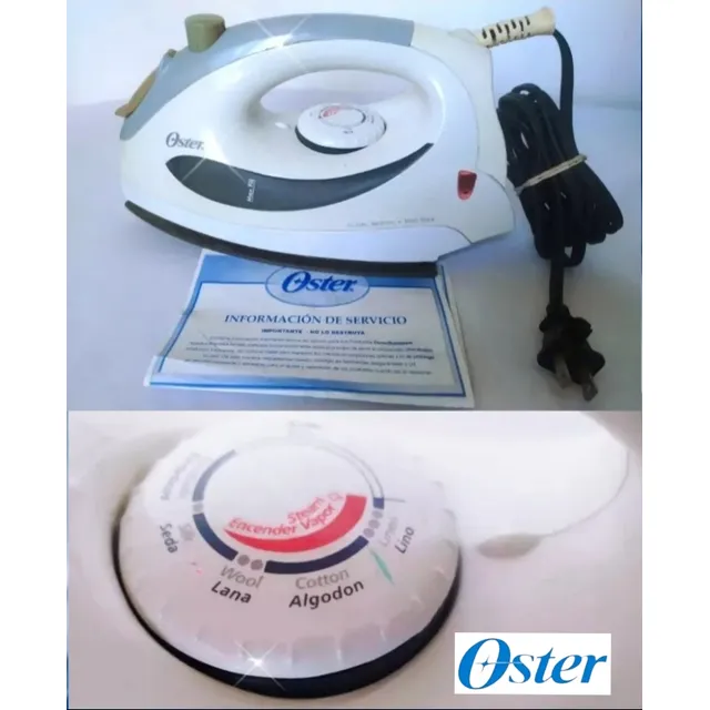Plancha Oster Modelo 5003 Antiadherente A Vapor Como Nueva