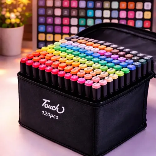 Marcadores de ponta de pincel duplo Touch 168 cores | MercadoLivre
