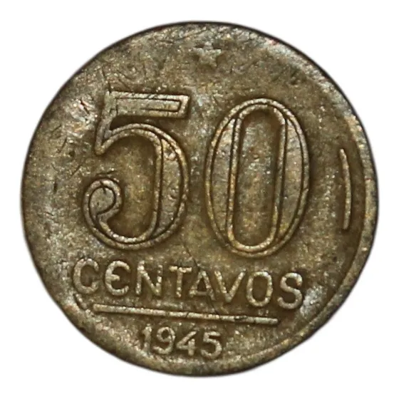Moeda 50 Centavos De 1945 Getúlio Vargas