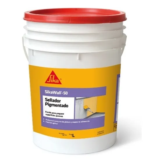 4l Pintura Sika Wall 50 Sellador Pigmentado Al Agua