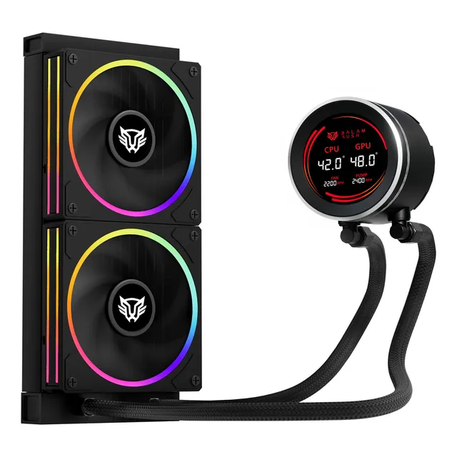 Enfriamiento Liquido 240 Hydrox Expert Hyx24 Display De Temp Led Negro