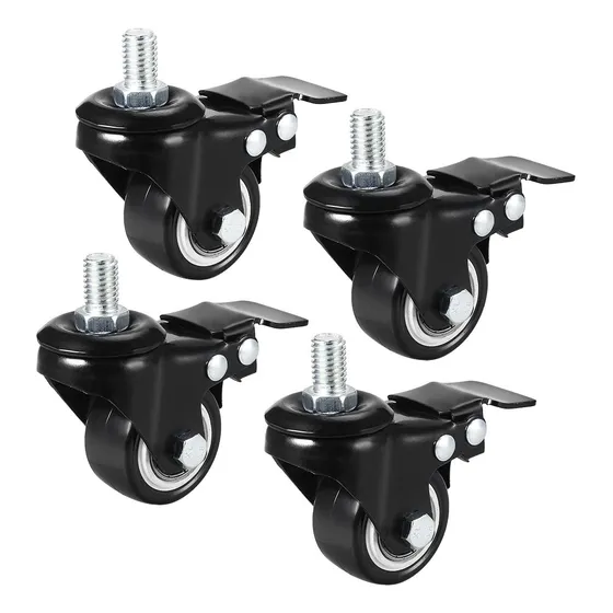 Ruedas Giratorias De 1.5puLG Con Freno, Capacidad De Carga 3