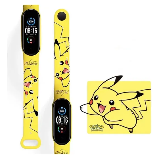 Smart Band Pulsera Reloj Digital Led Pikachu Contra Agua