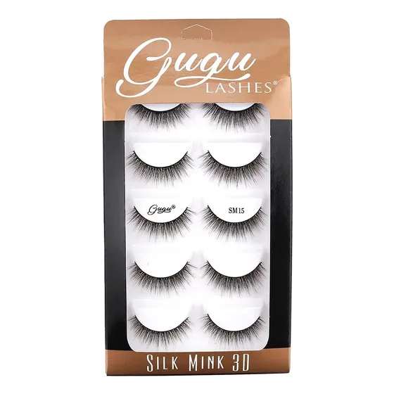 Pestañas Gugu Lashes Sm15 Silk Mink 3d