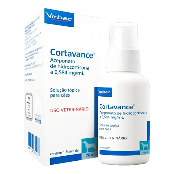 Cortavance 76ml Spray Virbac Anti Inflamatório Cães