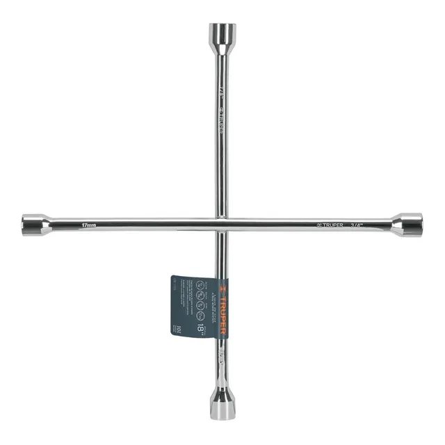 Llave Cruz Auto 18 Pulgadas Cromada Truper Llcr-18 15480
