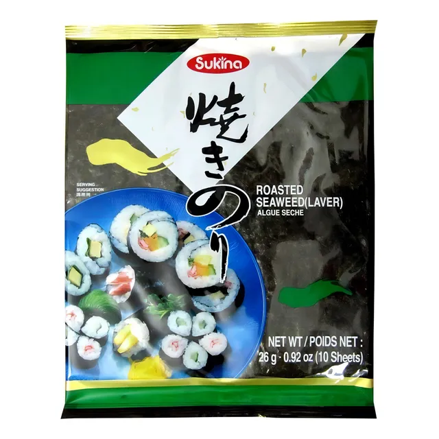 Nori Alga Marinha Para Sushi E Temaki Com 10 Folhas - Sukina
