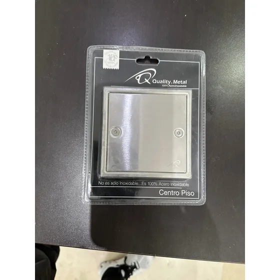 Rejilla Ciega Quality Metal Satinada Centro De Piso 10x10cm