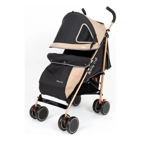 Coche Baston Reclinable Para Bebe + Cubrepie Summy Babyhappy Color Beige