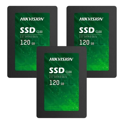 Kit 3 Disco Sólido Ssd Interno Hikvision Hs-ssd-c100 120gb Color Verde Oscuro