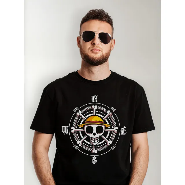 Polera One Piece Timon Brujula Pirata Anime Poleradicto