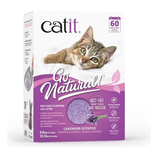 Arena Sanitaria Cat It Go Natural 5.6 Kg Lavanda
