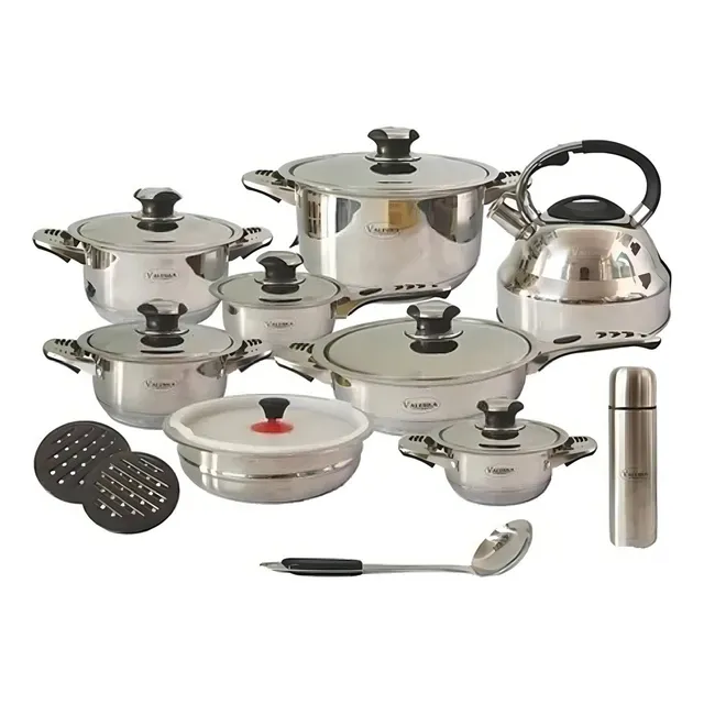 Juego De Olla Valeska Vl-222 21pcs Acero Inoxidable T/acero