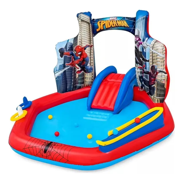 Centro De Juego Piscina Inflable Superheroe Para Niños