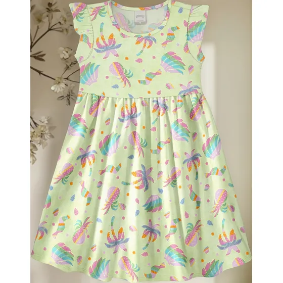 Vestido Alakazoo Casual Estampado De Niña Mvd Sport
