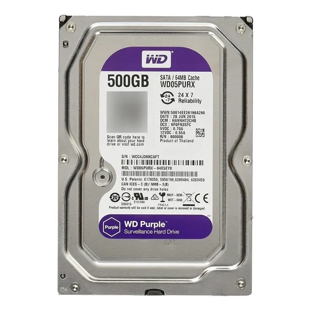 Disco Duro Interno Wd Púrpura 500 Gb