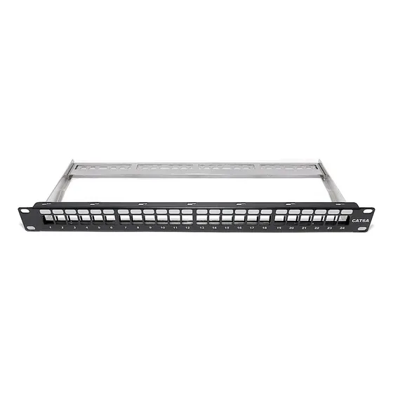 Patch Panel 24 Portas Descarregado Cat6a Blindado