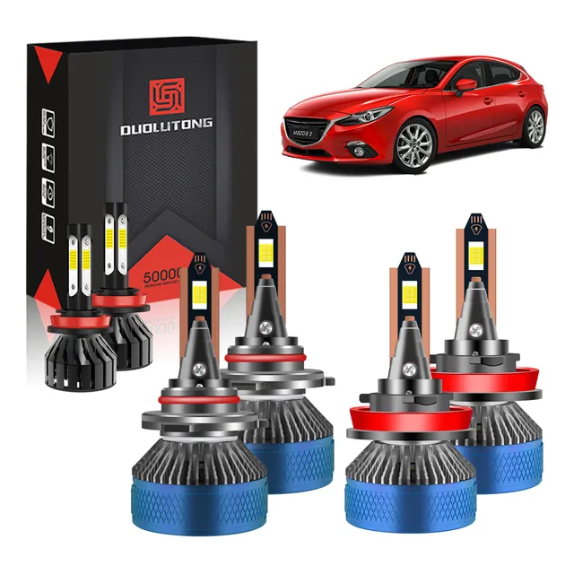Kit De Faros Led Para Mazda Luz Alta/baja/niebla 3570 Csp