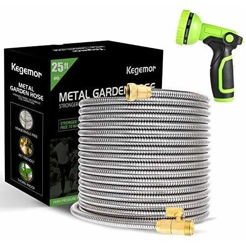 Ceguemor Garden Hose 25 Ft-metal Water Hose -flexible K25g4