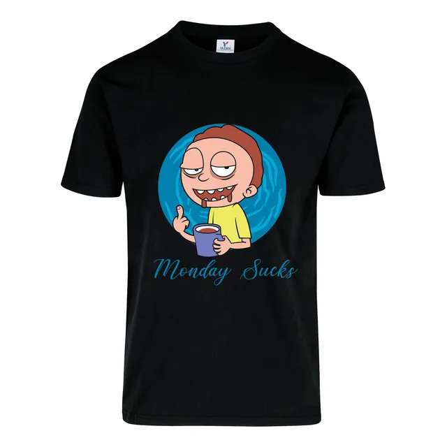 Remera: Monday Sucks Morty Memoestampados