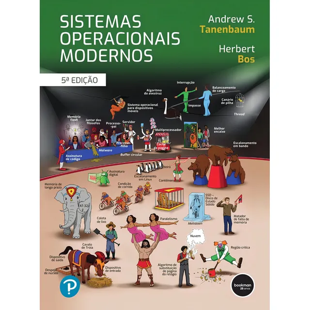 Sistemas operativos modernos, por Andrew S. Tanenbaum, Herbert Bos., vol. 1. Editorial Bookman, tapa blanda, 5ª edición en portugués