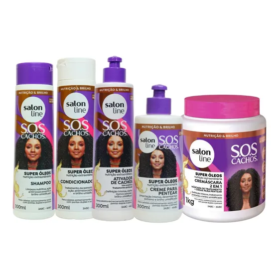 Kit Salon Line Sos Cachos Super Óleos C/5