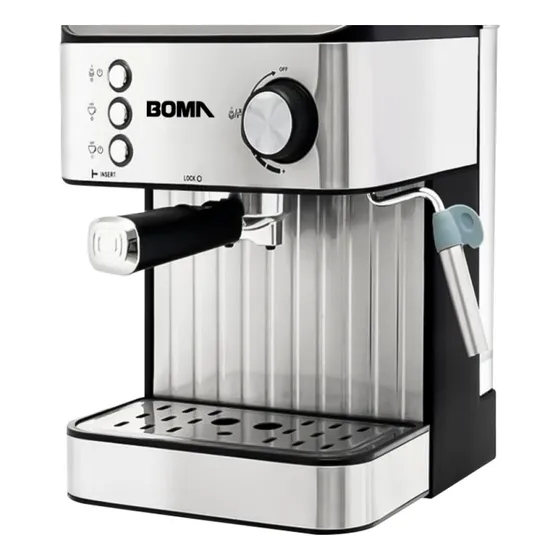 Cafetera Express 15 Bares Boma 850w 1.6 Litros Color Plateado