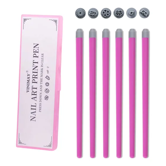 Kit Estampador De Unas Manicura Sellos Esmalte Lapiz Uña