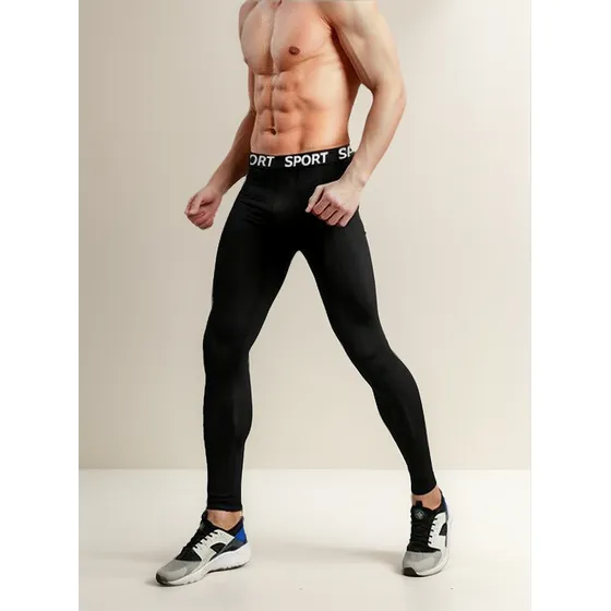 Calza Termica Cintura Deportiva Para Hombre Lycra Frizada