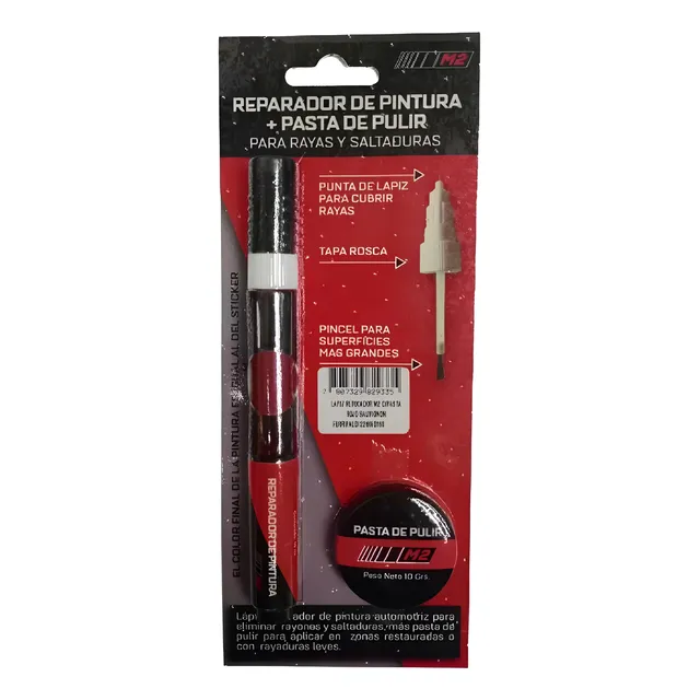 Lápiz Removedor Rayones Auto Pintura Rojo Sauvignon