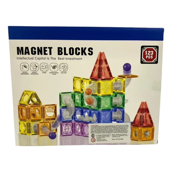 Bloques Magneticos Para Armar 123 Piezas