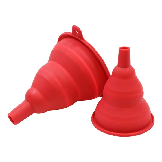 Tablecraft Hsf2r Embudo Plegable Silicona Color Rojo