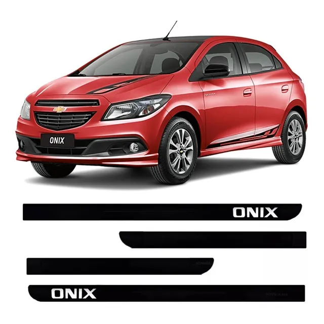Jogo De Friso Lateral Borrachão Gm Onix 2012 2013 2014 2015