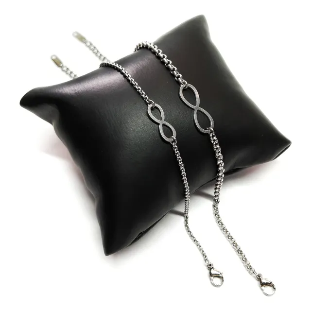 Pulseras Infinito Parejas Hombre Mujer Acero Inoxidable