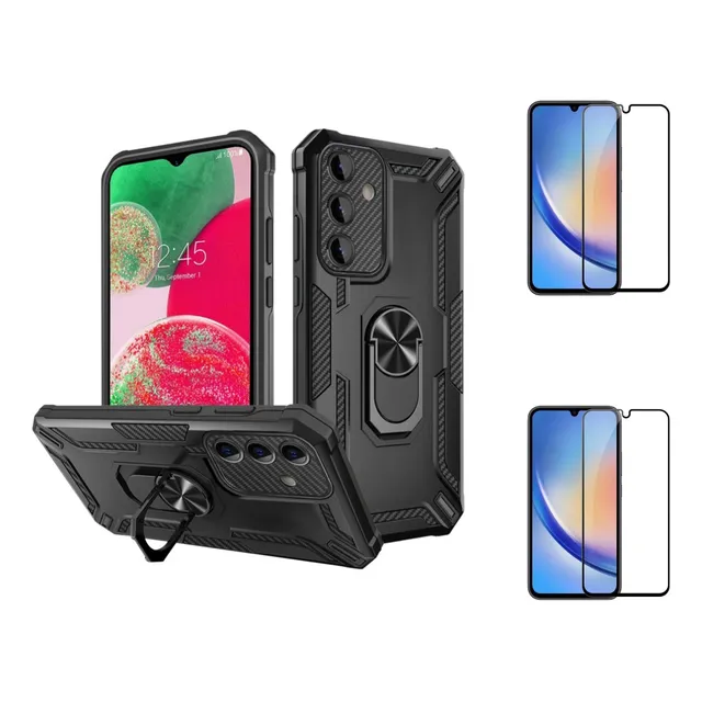 Case Bumper Para Samsung A25 + 2 Micas / Funda De 2 Piezas